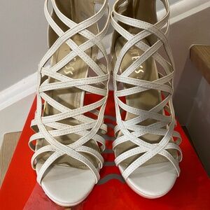 Stepps Cream High Heel Sandals